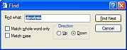 IE Find function